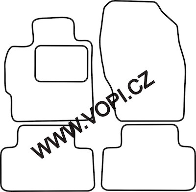 Textil-Autoteppiche Mazda CX-7 benzin 10/2007 - 2009 Royalfit (2846)